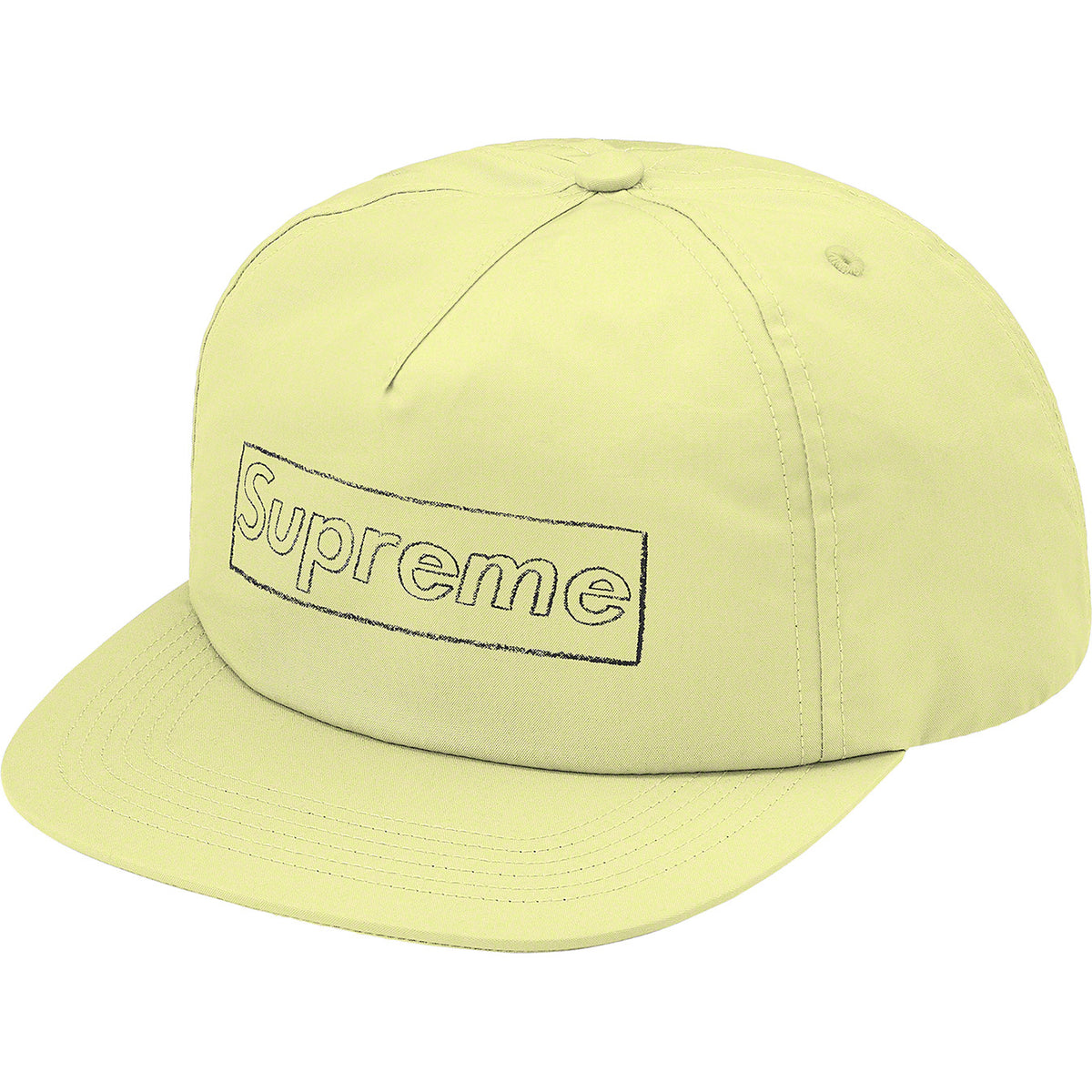 Supreme KAWS Chalk Logo 5-Panel Pale Yellow – THE FIX