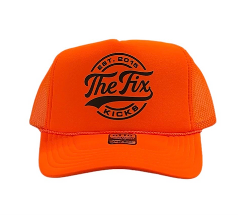 The Fix Kicks Trucker Hat "Stamp" (Orange)