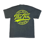 The Fix Kicks "Stamp" Tee Shirt (Faded Black/Volt)