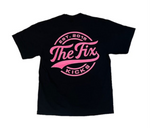 The Fix Kicks "Stamp" Tee Shirt (Black/Neon Pink)