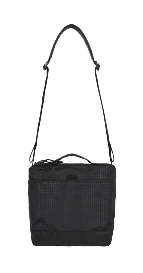Supreme Leather Shoulder Bag Black - FW23 - US