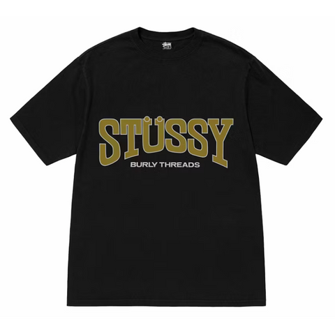 Stussy Burly Threads Pigment Dyed Tee Black