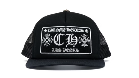 Chrome Hearts CH Las Vegas Trucker Hat Black/Black