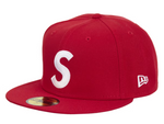 Supreme Screw Ball S Logo New Era 59Fifty Fitted Hat Red