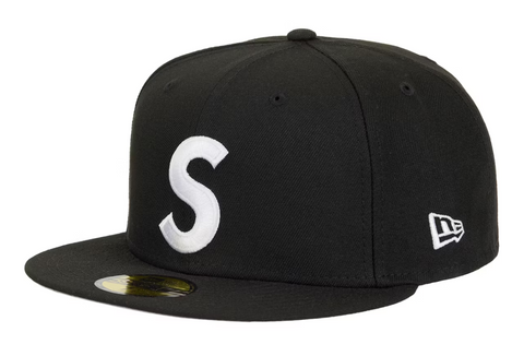 Supreme Screw Ball S Logo New Era 59Fifty Fitted Hat Black