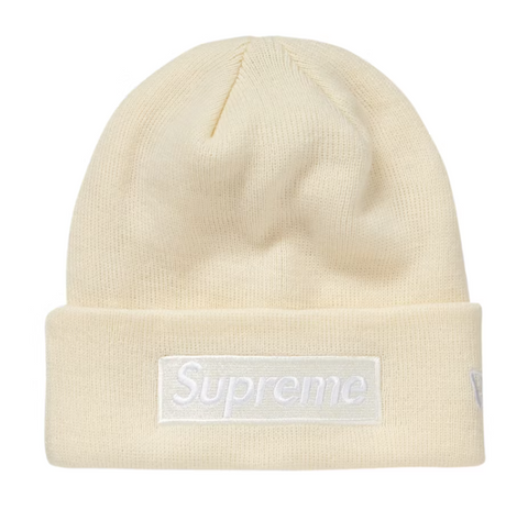 Supreme New Era Box Logo Beanie Natural (FW18)