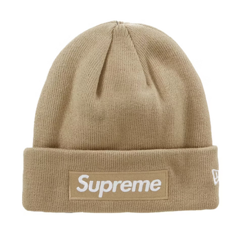 Supreme New Era Box Logo Beanie (FW23) Dark Sand