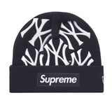 Supreme New York Yankees New Era Box Logo Beanie Navy